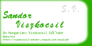 sandor viszkocsil business card